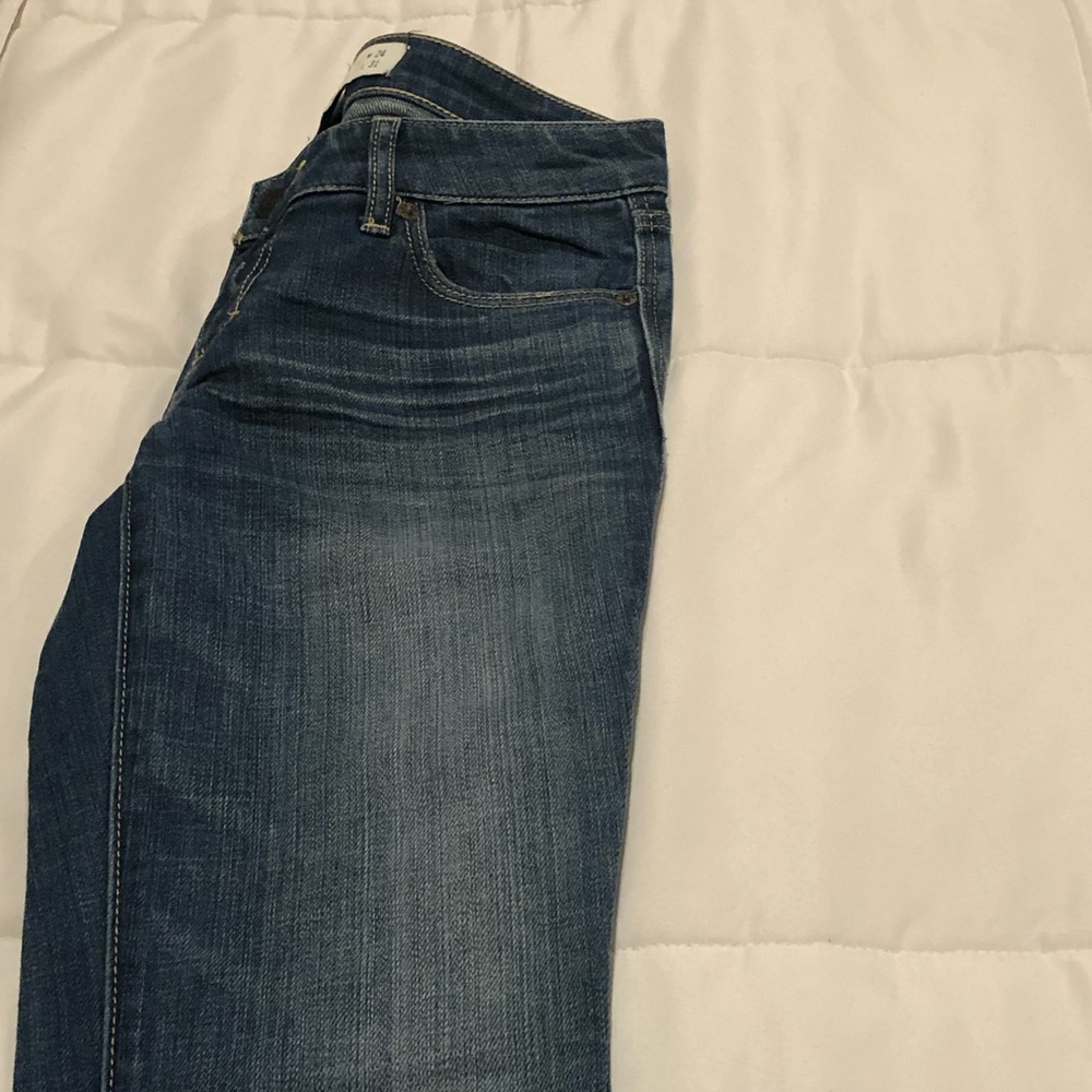 Abercrombie Womenâs Flared Blue Jeans đVintage Y2K EUC Size 00S - Picture 5 of 7